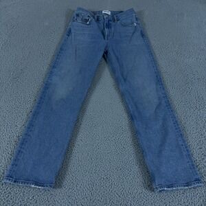 Agolde Jeans Womens 26 Blue Wilder High Rise Straight Light Wash Stretch Denim